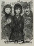 Édouard Goerg, Figures in Black, Lithograph 7/45