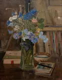 Antonio D'urso, Fiori, 1984, Oil on Ply