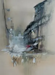 Soon Kam Wan, Hock Nam Street, Singapore, W/Clr & Gouache