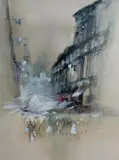 Soon Kam Wan, Hock Nam Street, Singapore, W/Clr & Gouache