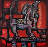 Hoedoyo Sapto, Temple Decoration, Oil on Canvas
