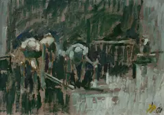 John Passmore, Bathers, 1951, Oil on Board
