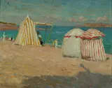 E. Phillips Fox, A Beach in France, c.1909-11, Oil on Canvas