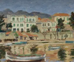 Rupert Bunny, Study for Waterfront, Bandol [South of France], c.1929, Oil on Board