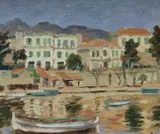 Rupert Bunny, Study for Waterfront, Bandol [South of France], c.1929, Oil on Board