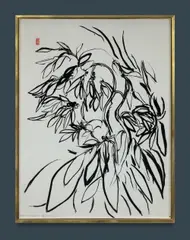 Brett Whiteley, Inside a Moreton Bay Fig Tree, 1975, Title inscribed in pencil lower left; also signed and dated '75. Studio stamp upper left; monogram lower right