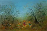 David Boyd, In the Orchard, 1975, Oil on Canvas