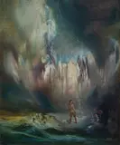 James Gleeson, The Searcher, Oil on Board