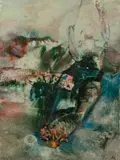 James Gleeson, The Discovery of Fire, Oil on Board