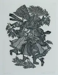 Barbara Hanrahan, Dancers, 1977/88, Linocut 6/35