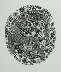 Barbara Hanrahan, Acrobat, 1989, Linocut 43/100