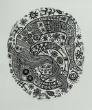 Barbara Hanrahan, Acrobat, 1989, Linocut 43/100