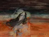 Ken Johnson, La Belle Saphron [?], 1971, Oil on Board