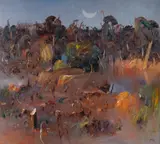 Ji Chen, Riverside Bush, 2005, Oil on Canvas