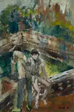 Judy Cassab, Two Figures by a Wall