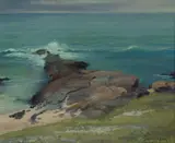 Leonard Long, The Needle Rock, Oil on Canvas on Board