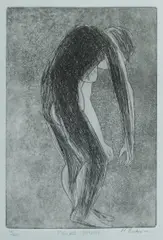 Robert Dickerson, Figure Study, 1987, Aquatint 10/40