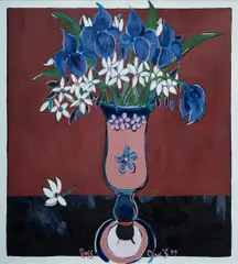 Ross Davis, Blue Iris, 1994, Acrylic on Canvas