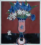 Ross Davis, Blue Iris, 1994, Acrylic on Canvas