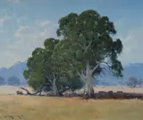 Leonard Long, Gums on the Grampians, Vic, 1989, Oil on Canvas on Board