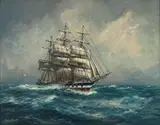 John Charles Allcot, The Sobraon, Oil on Canvas Board