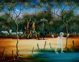 Max Mannix, His Ghost May Be Heard, Oil on Canvas Board
