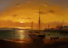 Ian Hansen, Ebb Tide, Oil on Canvas Board