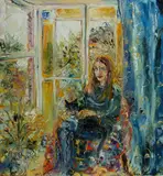 Tessa Perceval, Cassie and Gladys, 1972, Oil on Canvas Board