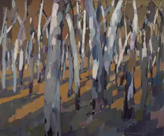 Michael White, Afternoon Hilltop with Trees, Oil on Linen