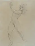 Rapture by Norman Lindsay, c.1938, Pencil, sold Nov 2023