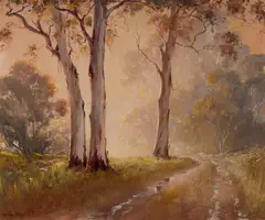 Sunset Corner by Kevin Best, Oil on Canvas on Board, sold Nov 2023