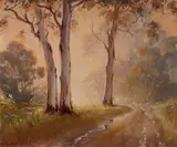 Kevin Best, Sunset Corner, Oil on Canvas on Board