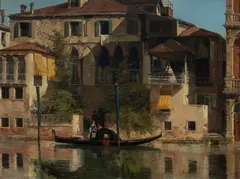 Remains of House of Marino Faliero [Venice] by Antonietta Brandeis, 1880, Oil on Canvas, sold Nov 2023