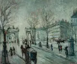 Louis-Henri Foreau, Paris Boulevard, Oil on Cardboard
