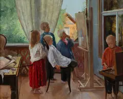Joseph Alfred Terry, The Connoisseurs, Oil on Canvas