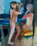 Serge Shart, Baigneuses, 1973, Oil on Canvas