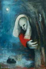David Boyd, Judge and Accused in Swamp, 1963, from The Trial series, Oil on Board