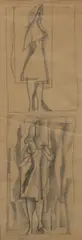 Godfrey Miller, Figure Group, Pencil