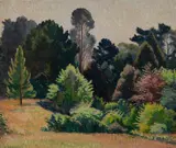 Dorothy Thornhill, Edge of the Wood, Exeter, 1945, Oil on Canvas on Board