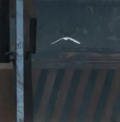 Lawrence Daws, Omen Bird, c.1970, Mixed Media on Board