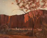 Windmill, Ayers Rock by J. Noel Kilgour, Oil on Board, offered Oct 2023