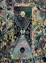 Richard Bell, The Rainbow Connection, 1993, Oil & Collage on Canvas