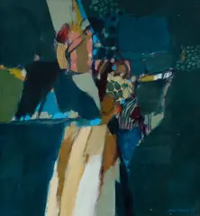 The Garden (4) by Louis James, 1969, Oil on Board, sold Oct 2023