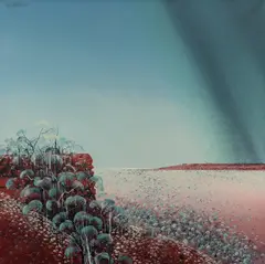 Basil Hadley, Escarpment and Rainfall IV, 1989, Oil on Canvas