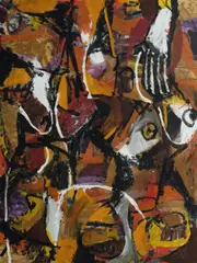 Mike Nicholls, Shopping, Oil on Canvas