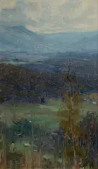 Norah Gurdon, View from the Dandenongs [VIC], Oil on Board