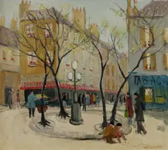 Betty Quelhurst, A Paris Street, Oil on Canvas