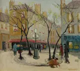 Betty Quelhurst, A Paris Street, Oil on Canvas