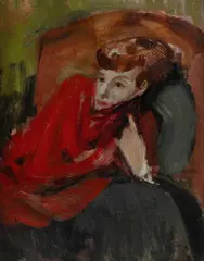 William Pidgeon, Portrait of Sylvia McGeachy, Oil on Board