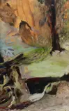 John R Walker, Untitled (Landscape), Oil on Board (double-sided)